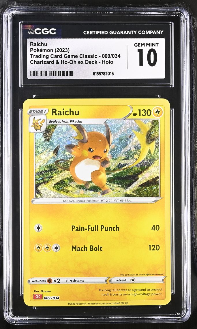2023 #009 Raichu CGC 10 Trading Card Game Classic - CLV, CLC, CLB - English