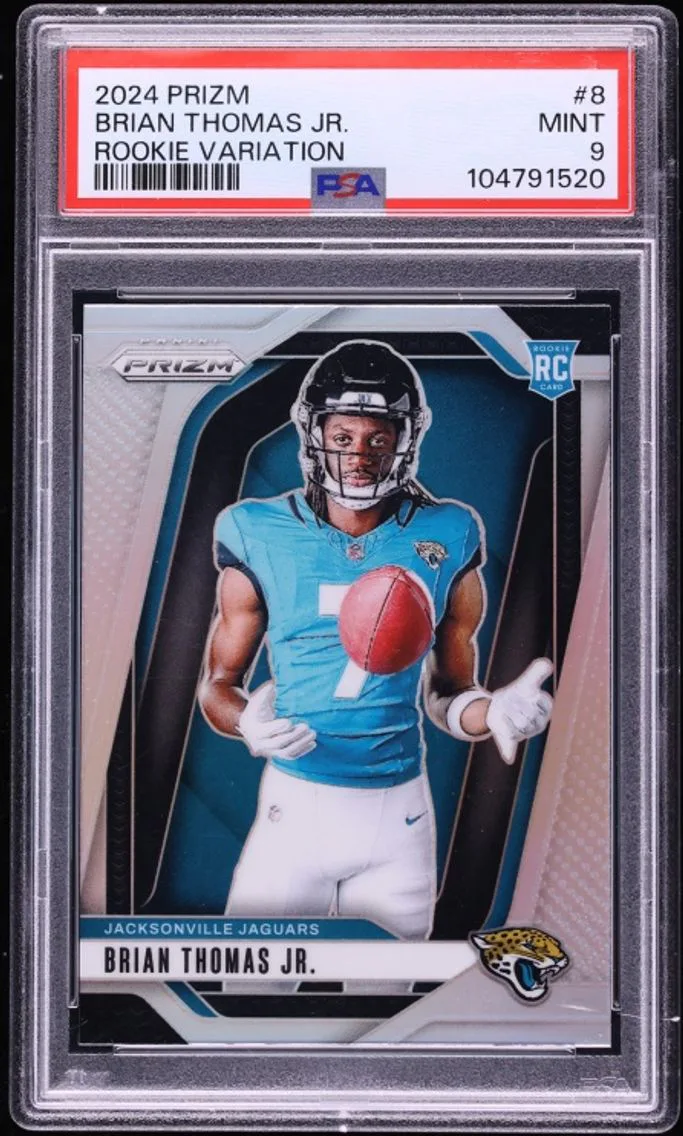 2024 Panini Prizm Variation Brian Thomas Jr. ROOKIE #8 PSA 9 MINT