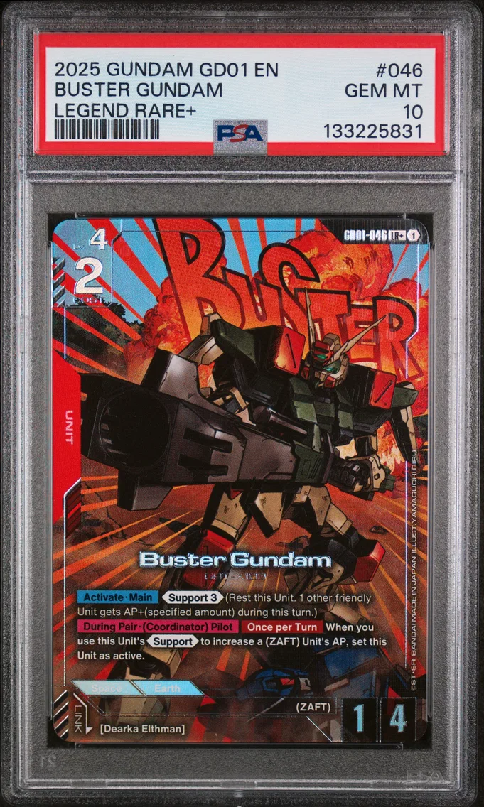 2025 #046 Buster Gundam PSA 10 Gundam Newtype Rising