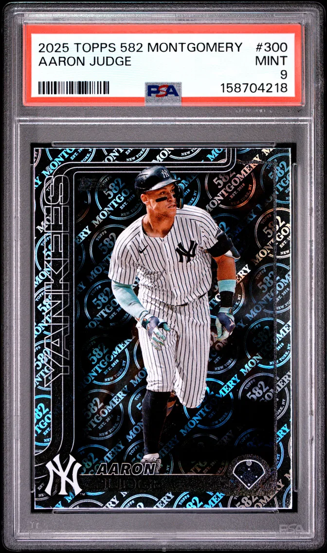 2025 #300 Aaron Judge PSA 9 Topps 582 Montgomery Set