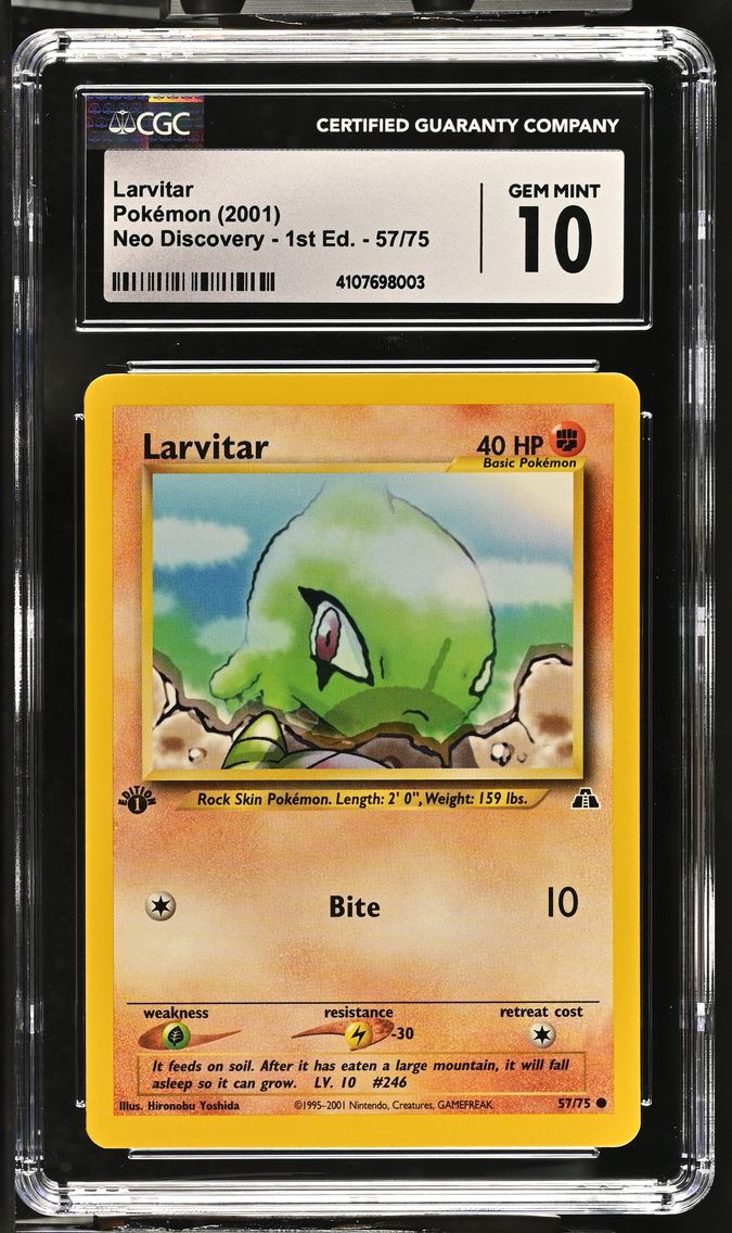2001 #57 Larvitar CGC 10 Neo Dis