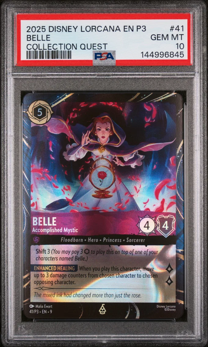2025 #41 Belle - Accomplished Mystic PSA 10 Disney Lorcana EN P3-Promo