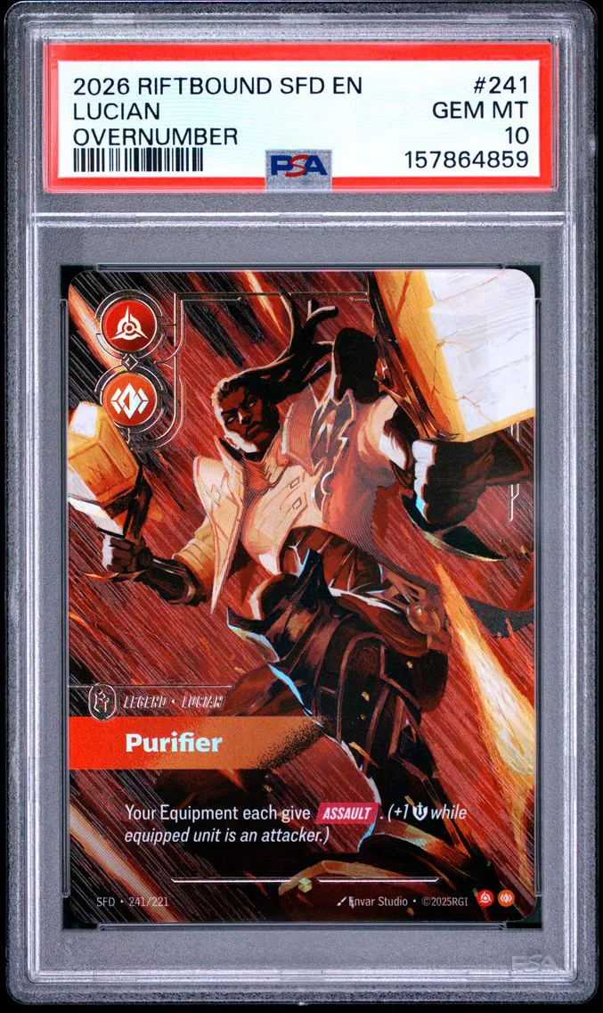 2026 #241 Lucian - Purifier PSA 10 Riftbound: League of Legends Sfd-Spiritforged