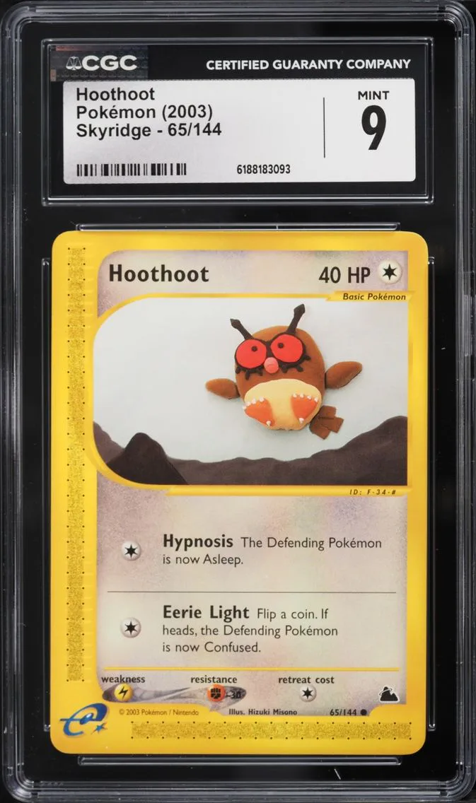 2003 #65 Hoothoot CGC 9 Pokemon Skyridge