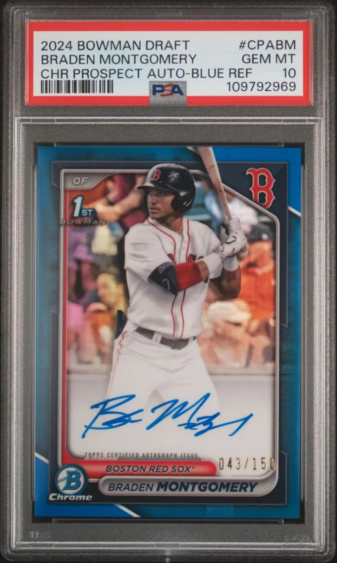 2024 #CPABM BRADEN MONTGOMERY PSA 10 Bowman Draft Chrome Prospect Autographs
