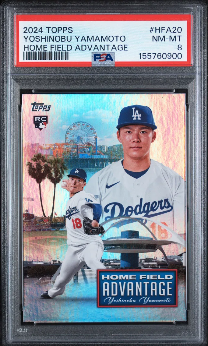 2024 #HFA20 Yoshinobu Yamamoto PSA 8 Topps Home Field Advantage