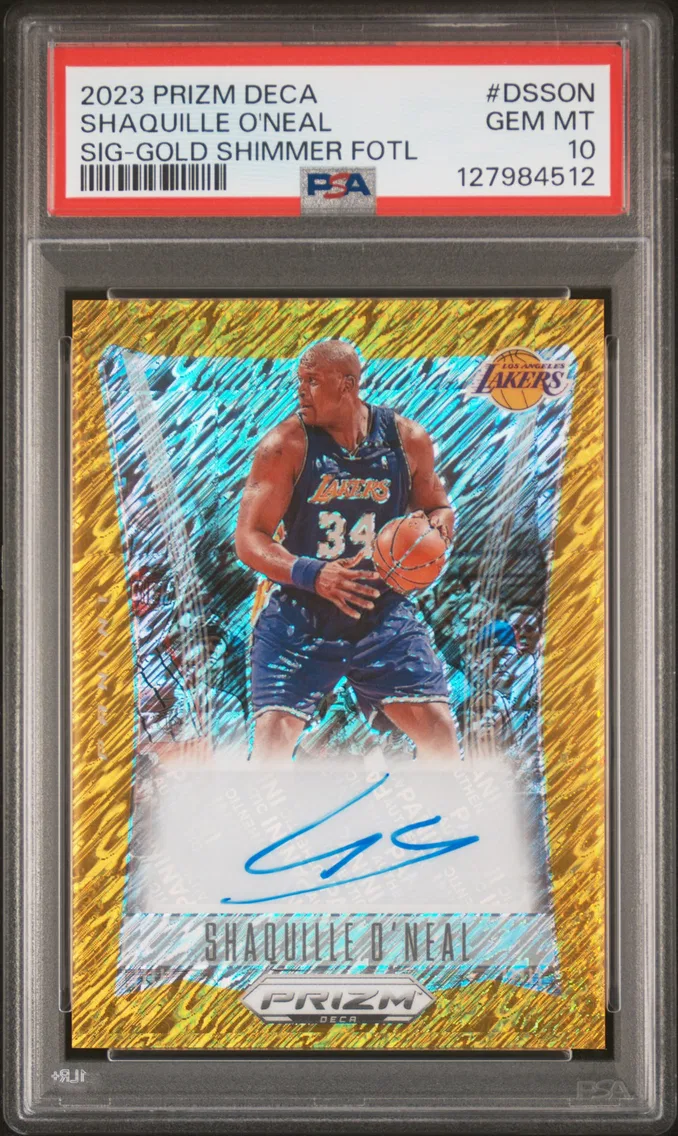 2023 #DSSON Shaquille O'Neal PSA 10 Panini Prizm Deca Signatures
