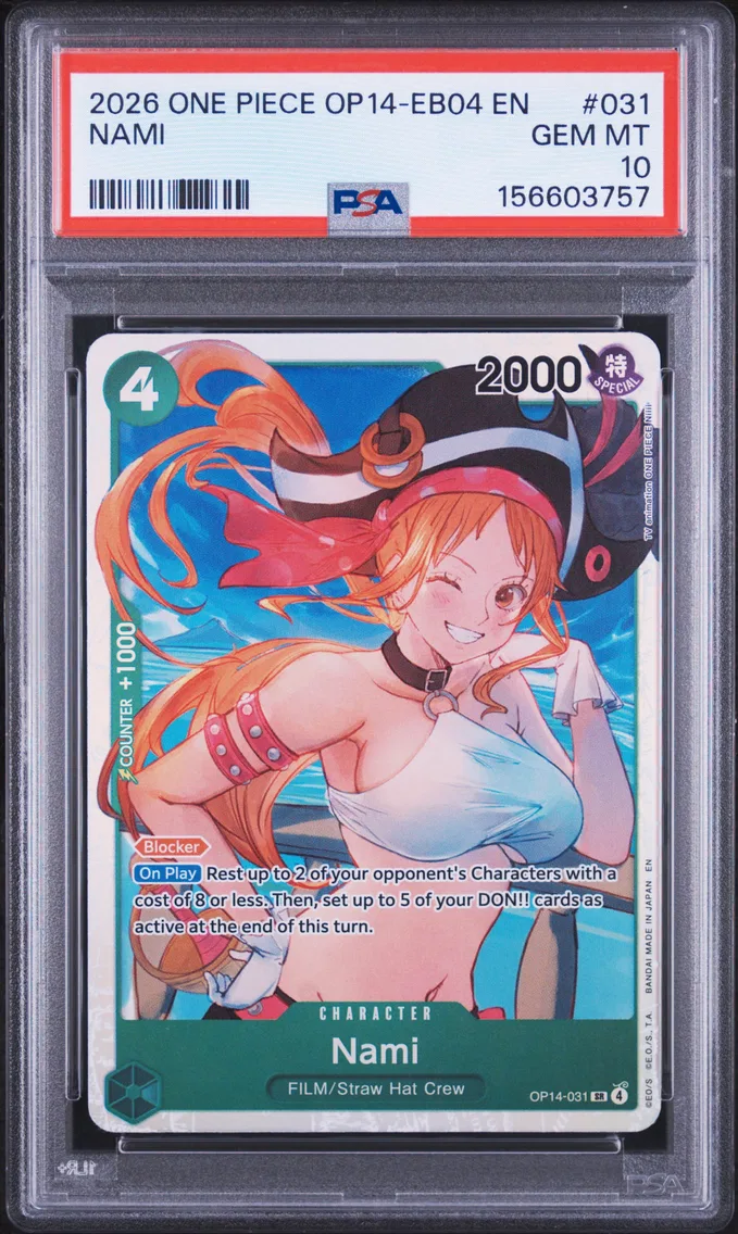2026 #031 Nami PSA 10 One Piece OP14-EB04-the Azure Sea's Seven