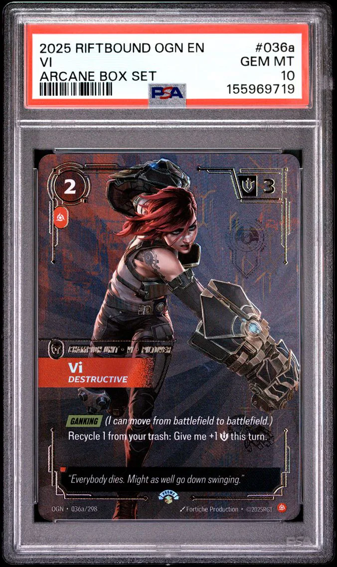 2025 #036a VI - Destructive PSA 10 Riftbound: League of Legends Ogn-Origins