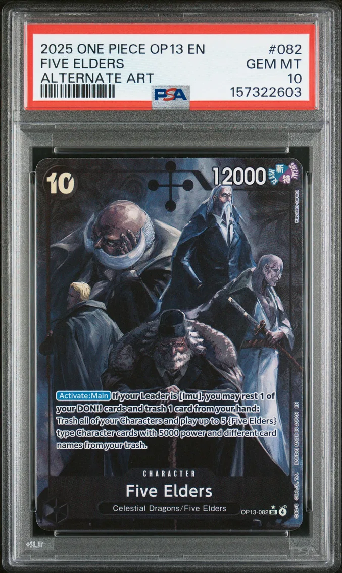 2025 #082 Five Elders PSA 10 One Piece OP13-Carrying on His Will