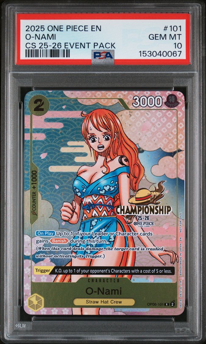 2025 #101 O-Nami PSA 10 One Piece Championship 2025-26 Event Pack