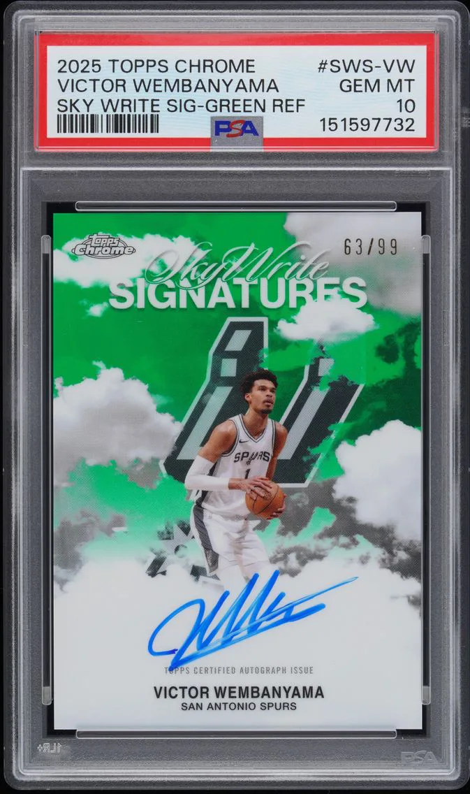 2025 #SWS-VW Victor Wembanyama PSA 10 Topps Chrome Sky Write Signatures