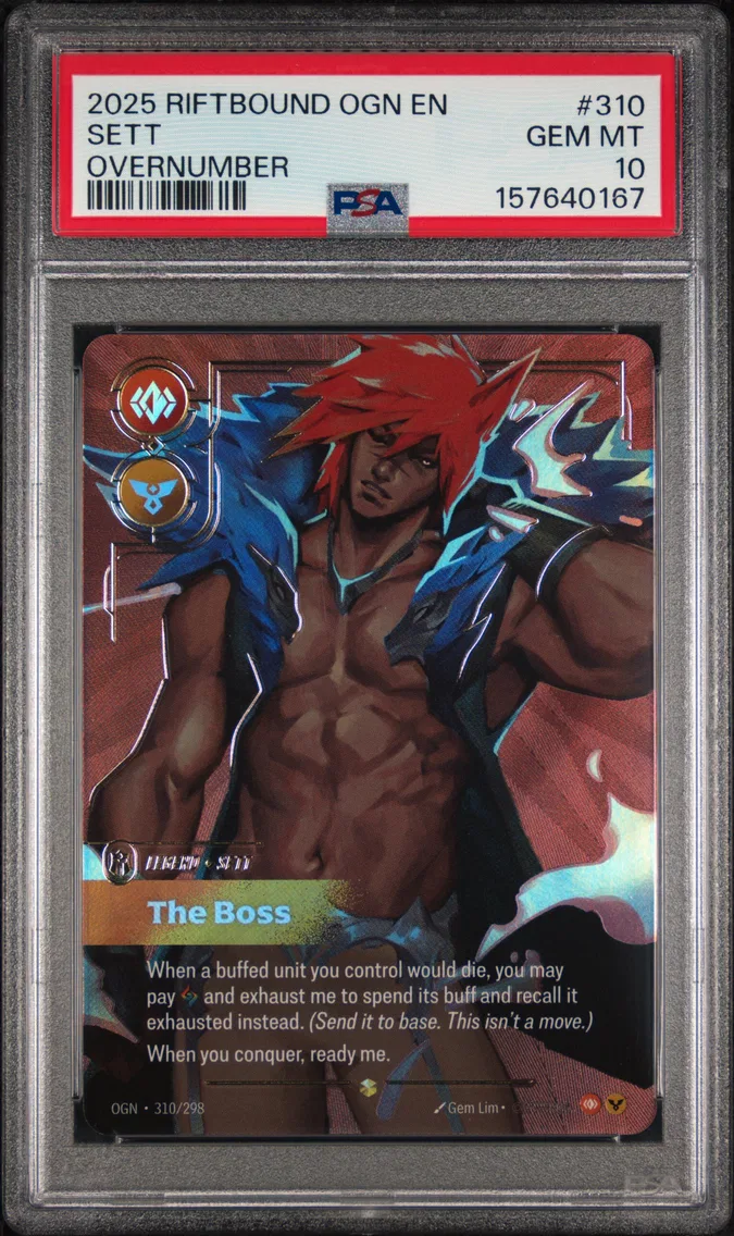 2025 #310 Sett - the Boss PSA 10 Riftbound: League of Legends Ogn-Origins
