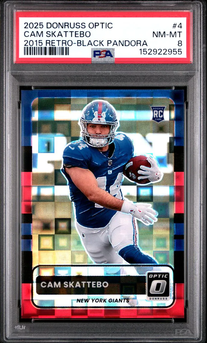 2025 #4 Cam Skattebo PSA 8 Panini Donruss Optic 2015 Retro