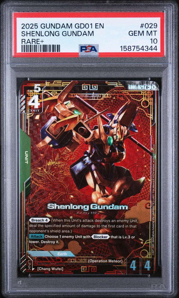 2025 #029 Shenlong Gundam PSA 10 Gundam Newtype Rising