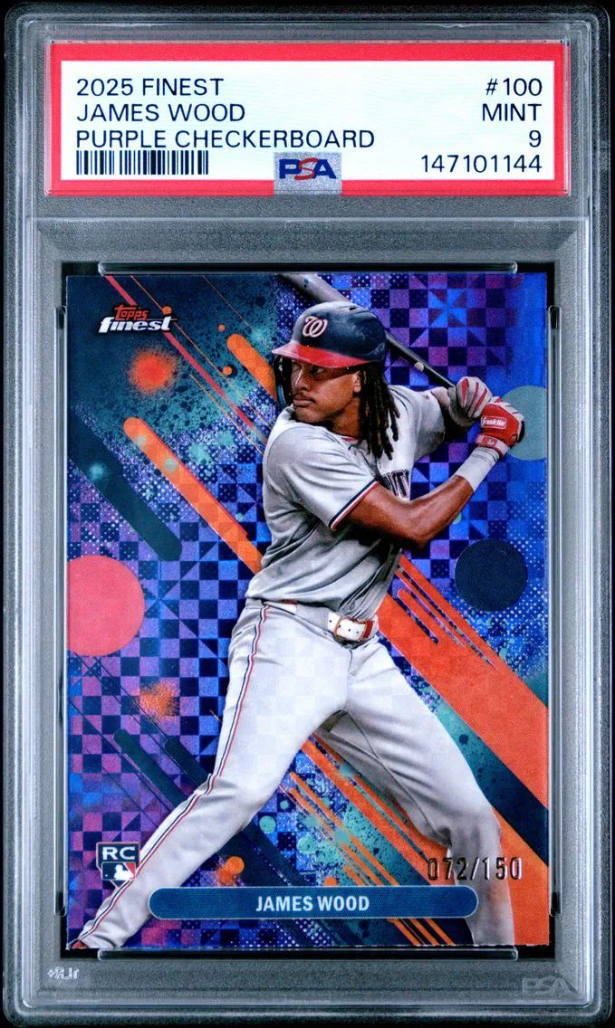 2025 #100 James Wood PSA 9 Topps Finest
