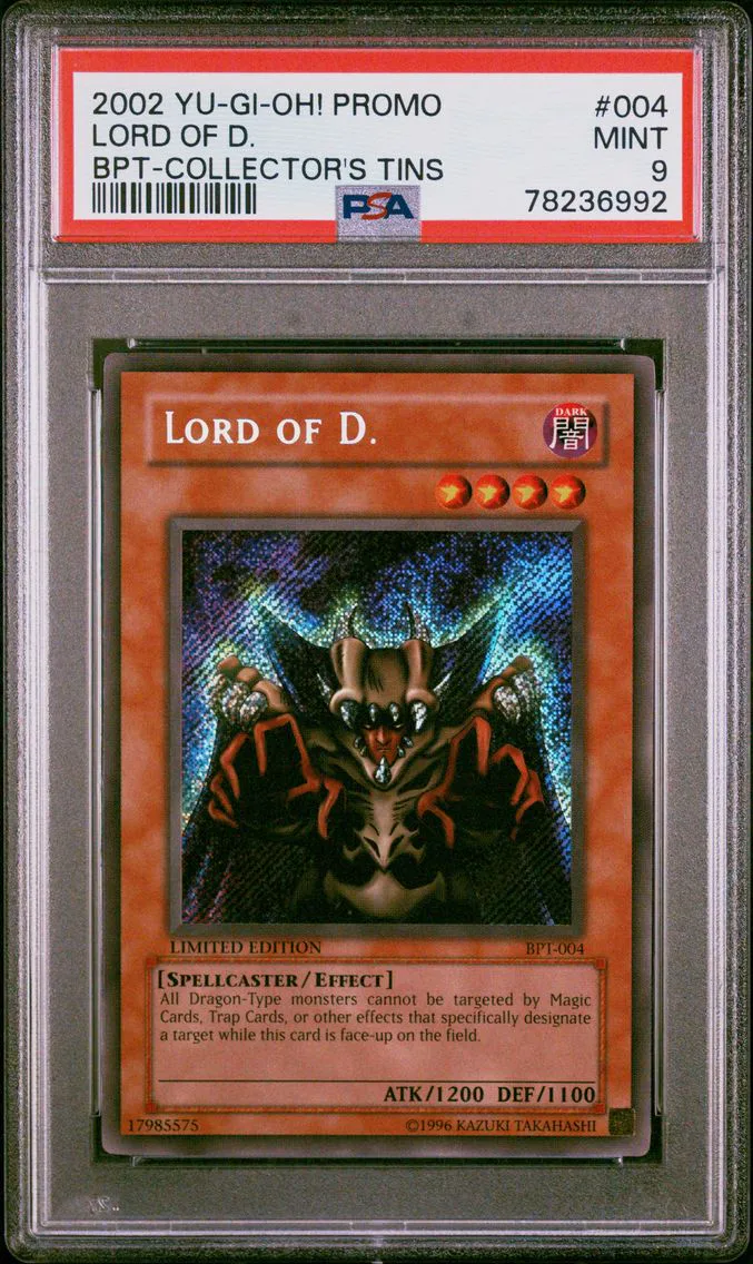 2002 #004 Lord of D. PSA 9 YU-GI-Oh! Promo Bpt-Collector's Tins