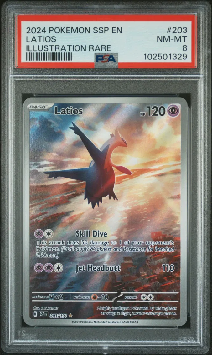 2024 Pokemon Ssp EN-Surging Sparks Latios Ssp EN-Surging Sparks #203 PSA 8