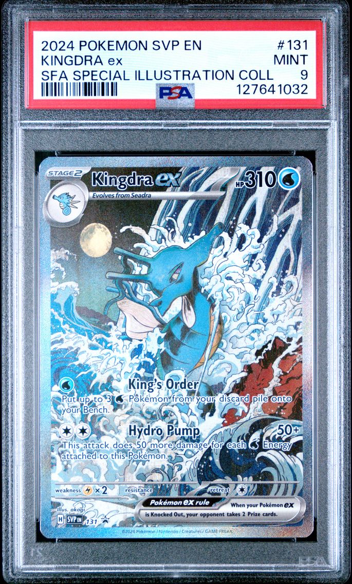 2024 #131 Kingdra EX PSA 9 Svp EN-SV Black Star Promo Pokemon