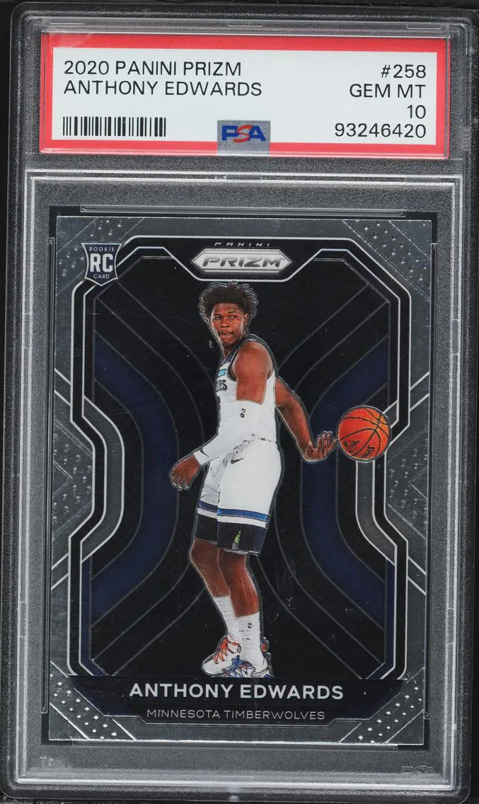 2020 #258 Anthony Edwards PSA 10 Panini Prizm Basketball