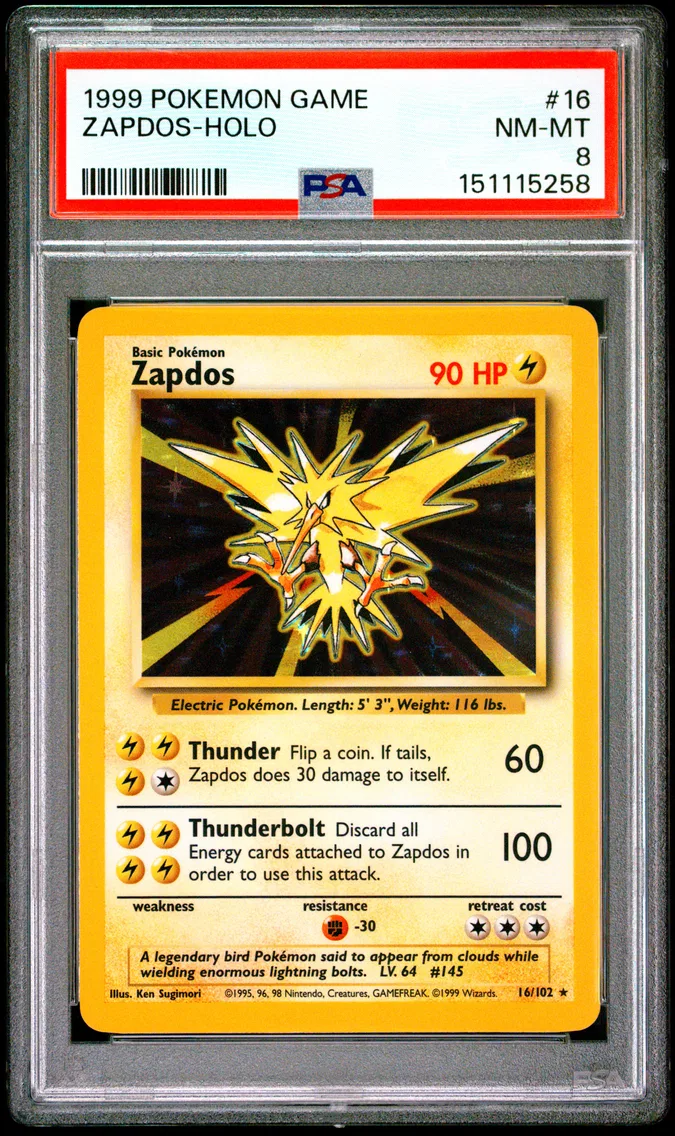 1999 #16 Zapdos-Holo PSA 8 Game