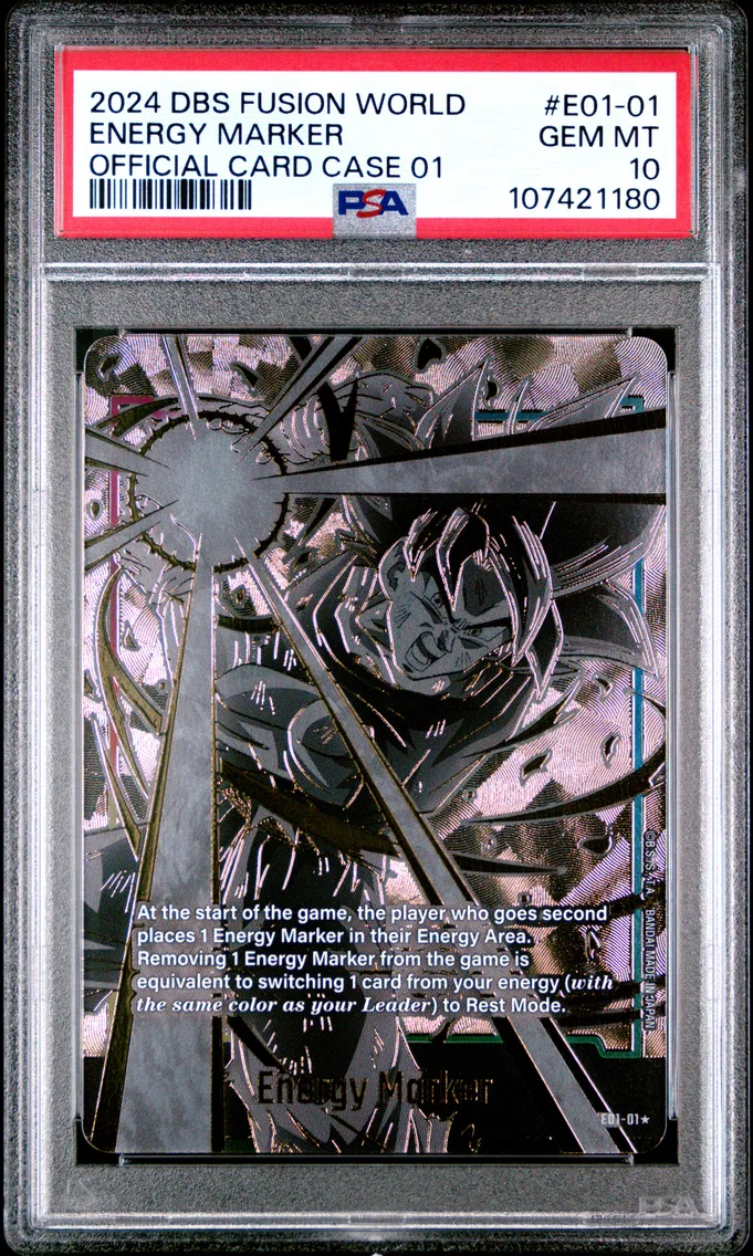 2024 #E01-01 Energy Marker PSA 10 Dragon Ball Super Card Game Fusion World Official Card Case 01 -Son Goku-