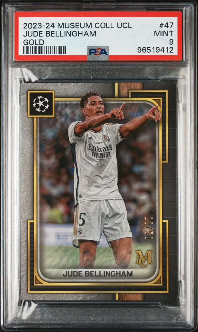 2023 #47 Jude Bellingham PSA 9 Topps Museum Collection UEFA Champions League