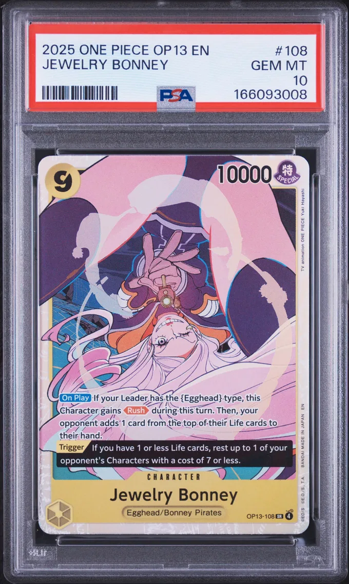 2025 #108 Jewelry Bonney PSA 10 One Piece OP13-Carrying on His Will