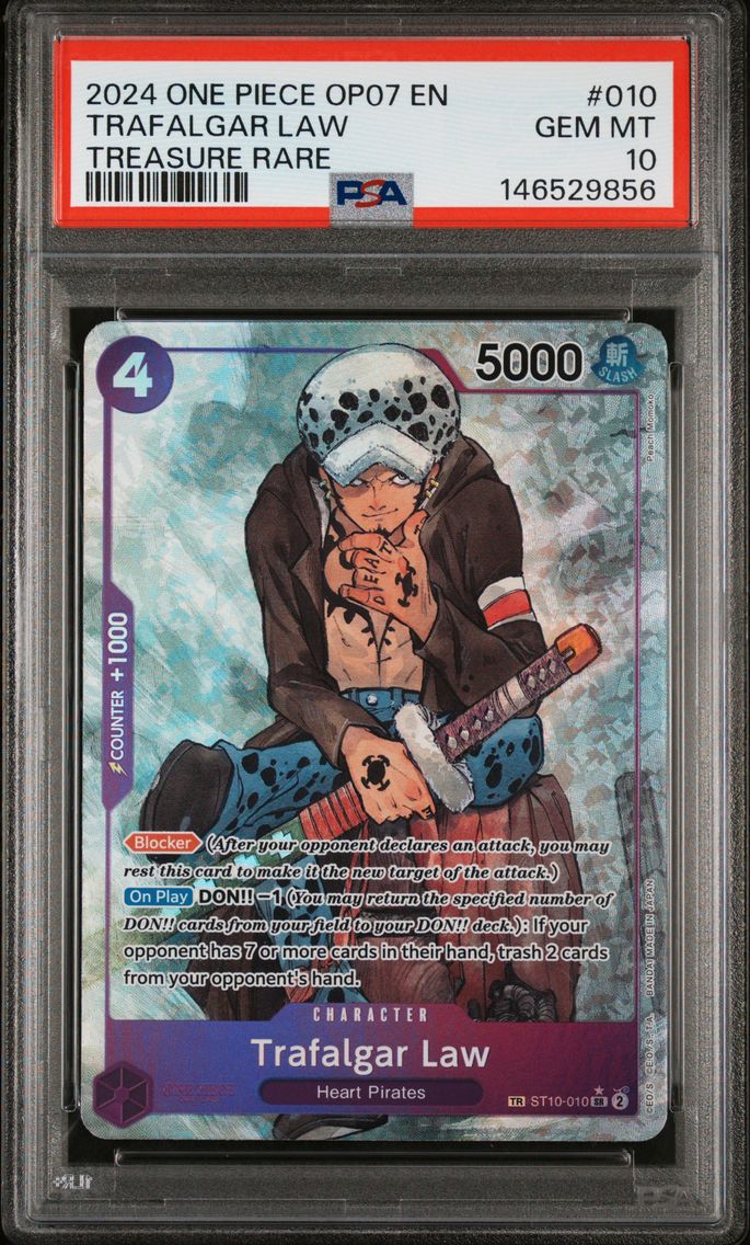 2024 #010 Trafalgar Law PSA 10 One Piece OP07-500 Years in the Future