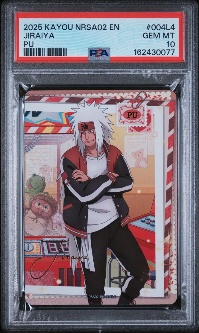 2025 #004L4 Jiraiya PSA 10 Kayou Naruto Smriti Collectible Card NRSA02-Chapter Jin English Series 2 PU