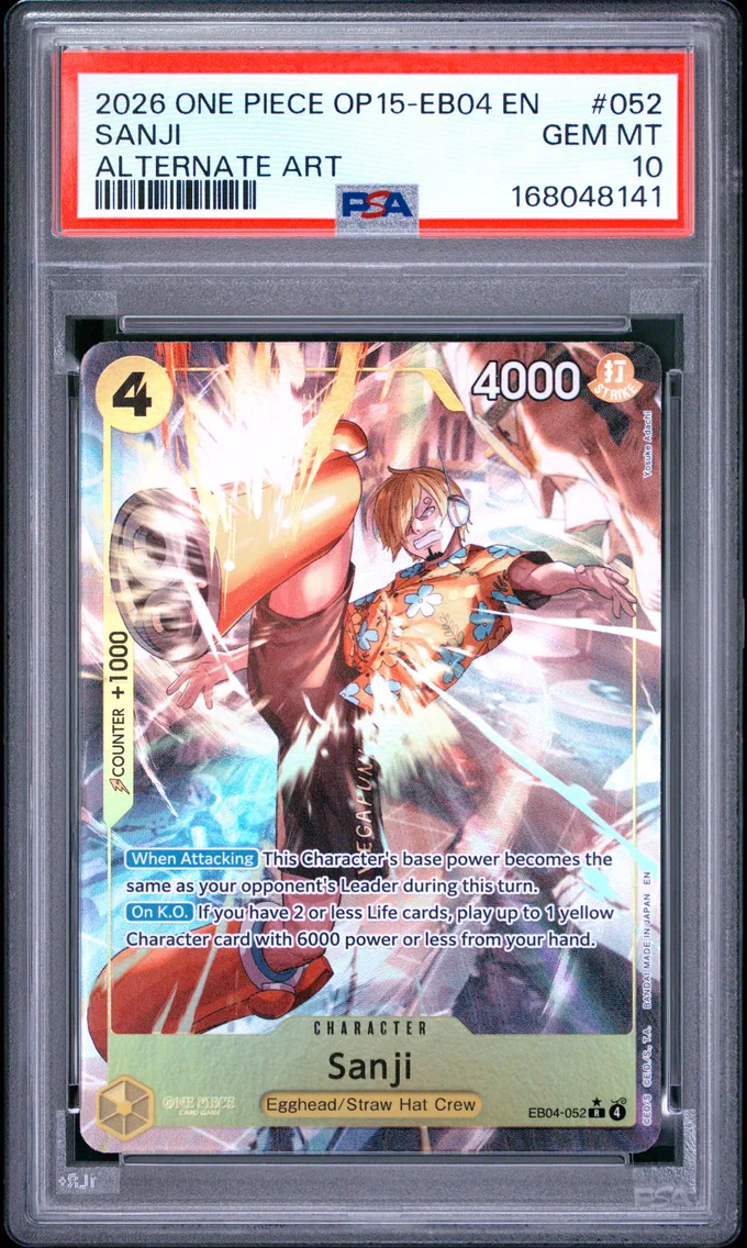 2026 #052 Sanji PSA 10 One Piece OP15-EB04-Adventure on Kami's Island
