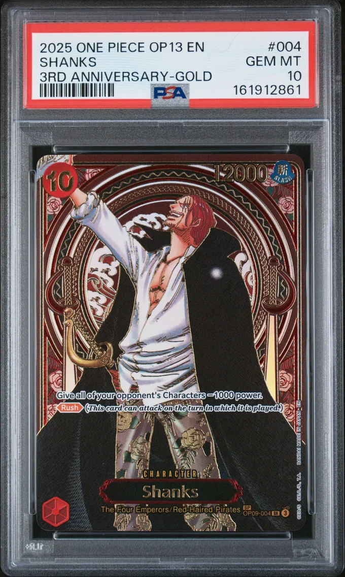 2025 #004 Shanks PSA 10 One Piece OP13-Carrying on His Will