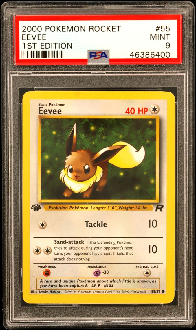 2000 #55 Eevee 1st Edition PSA 9 Rocket