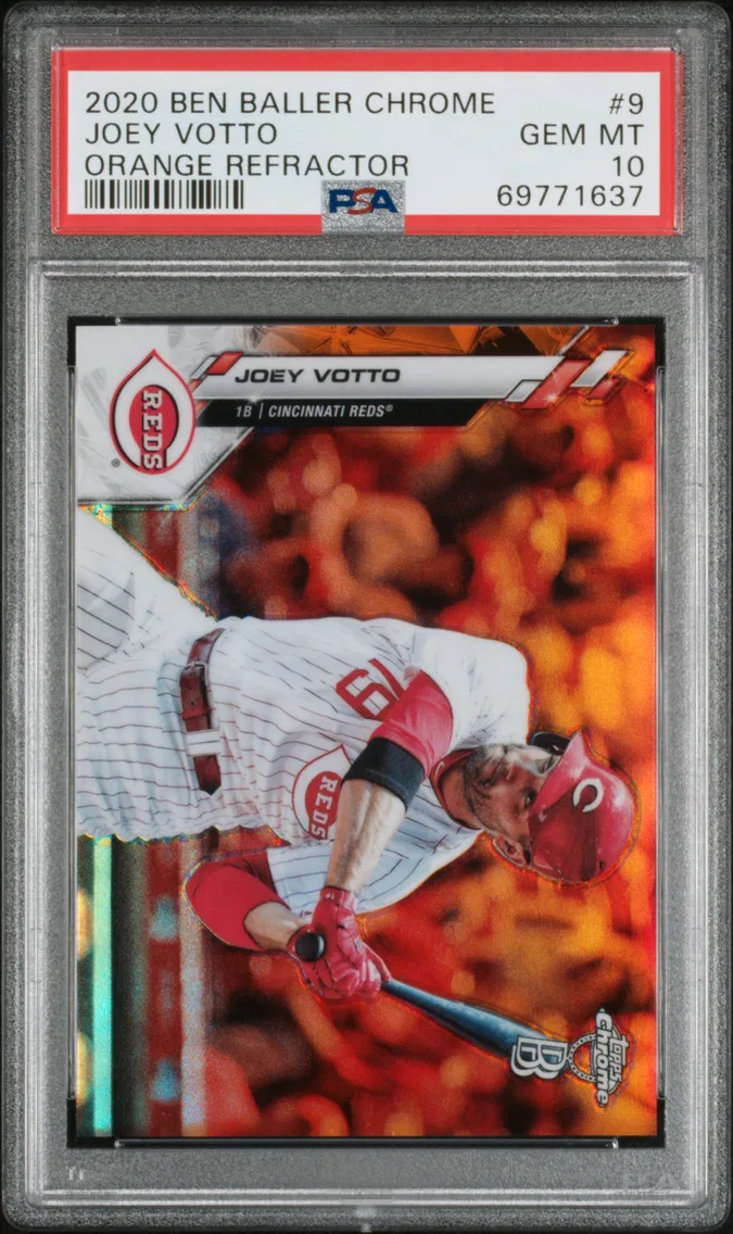 2020 #9 JOEY VOTTO PSA 10 Ben Baller Chrome