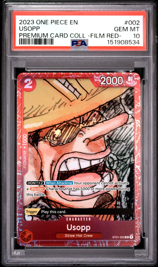 2023 #002 Usopp PSA 10 One Piece Premium Card Collection -One Piece Film Red-