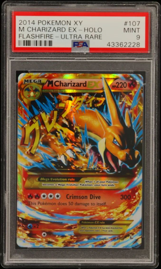 2014 #107 M Charizard EX PSA 9 XY Flashfire