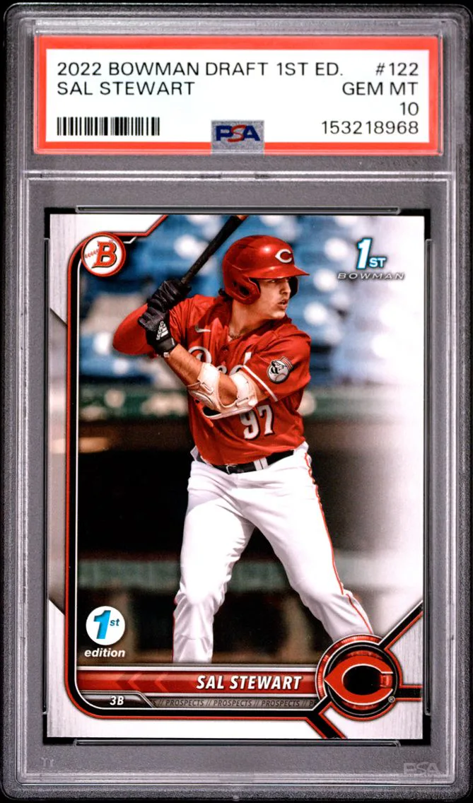 2022 #122 Sal Stewart PSA 10 Bowman Draft 1st Edition