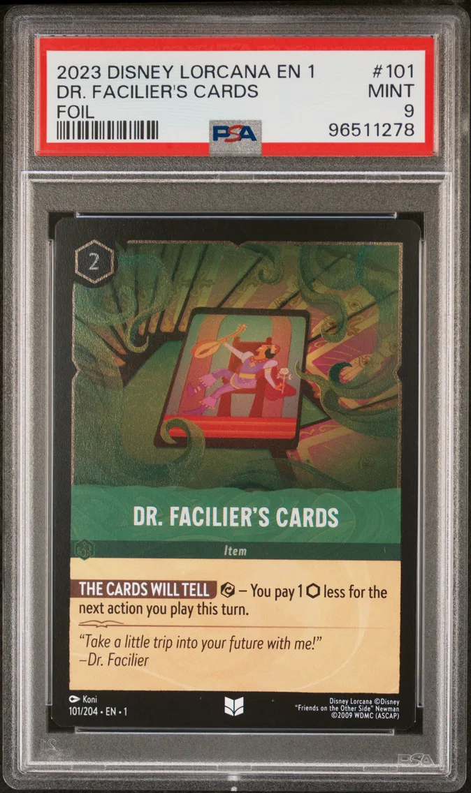 2023 #101 DR. Facilier's Cards PSA 9 Disney Lorcana EN 1-the First Chapter