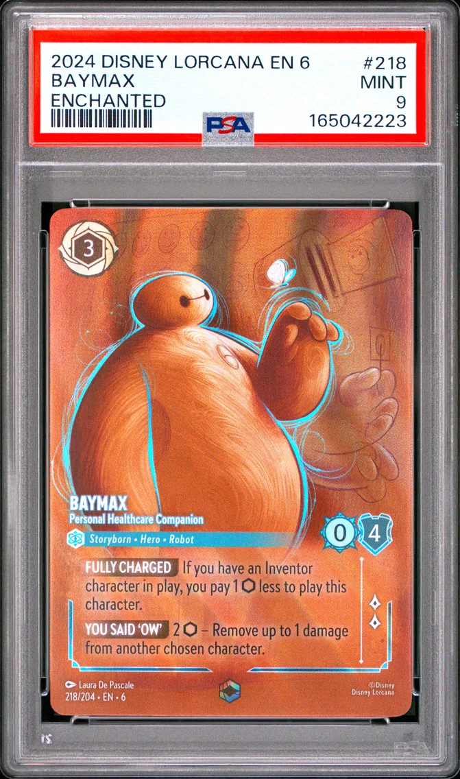 2024 #218 Baymax - Personal Healthcare Companion PSA 9 Disney Lorcana EN 6-Azurite Sea