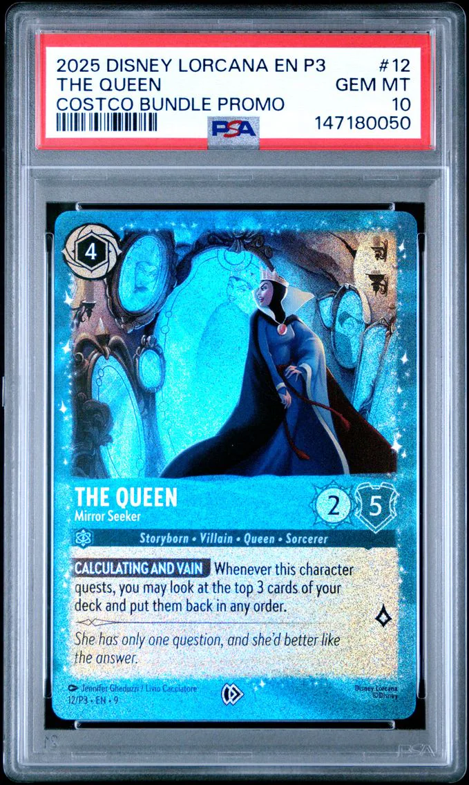 2025 #12 The Queen - Mirror Seeker PSA 10 Disney Lorcana EN P3-Promo