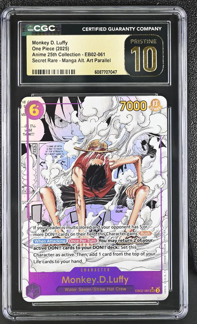 2025 #EB02-061 Monkey D. Luffy CGC 10 Pristine Anime 25th Collection (EB-02) - English