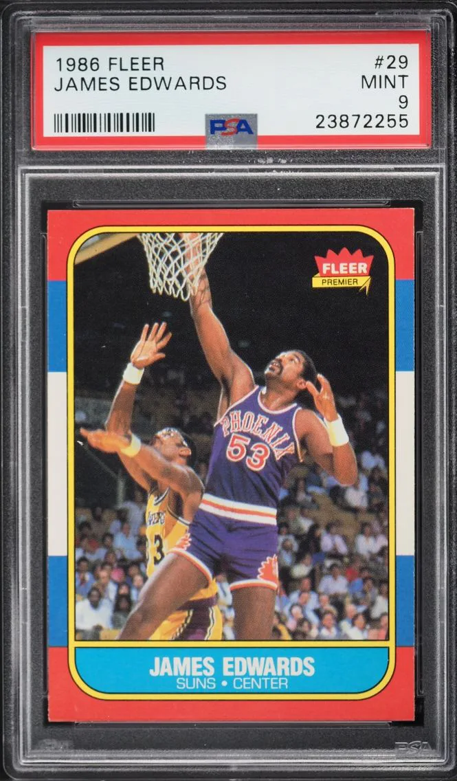 1986 Fleer Basketball James Edwards #29 PSA 9 MINT