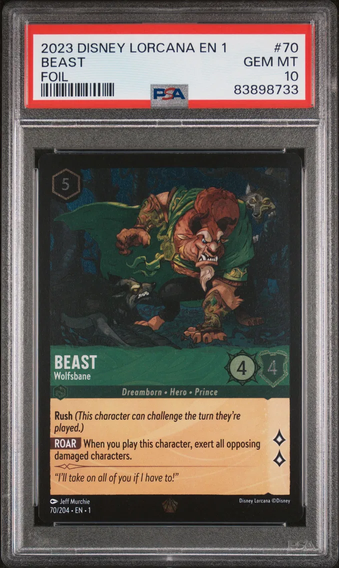 2023 #70 Beast - Wolfsbane PSA 10 Disney Lorcana EN 1-the First Chapter