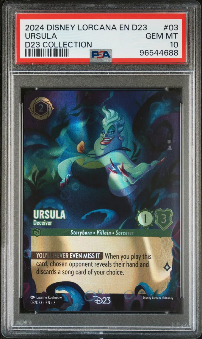 2024 #03 Ursula - Deceiver PSA 10 Disney Lorcana EN D23-D23 Expo Promo