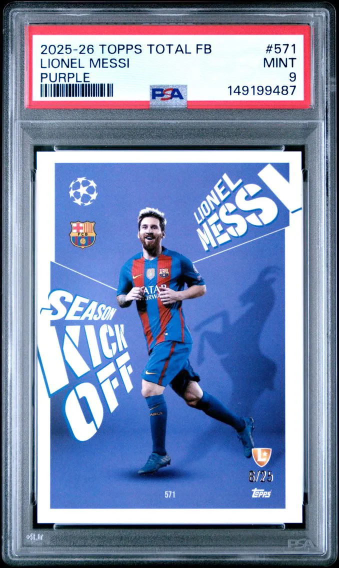 2025 #571 Lionel Messi PSA 9 Topps Total Football