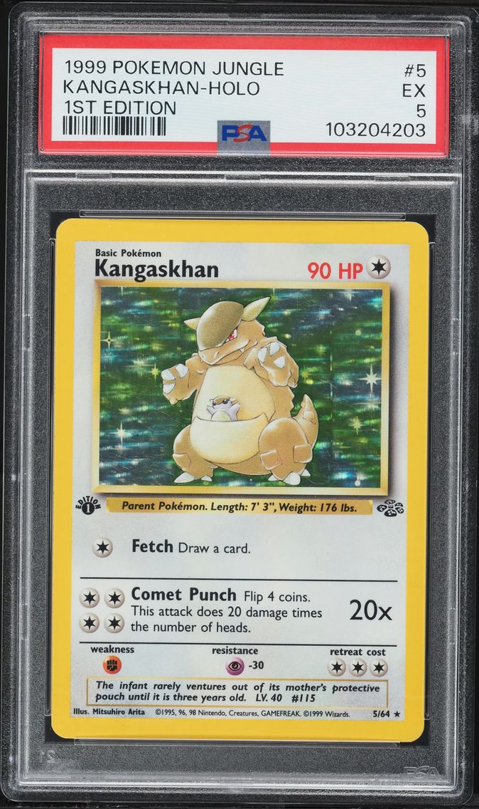 1999 #5 Kangaskhan-Holo 1st Edition PSA 5 Jungle Pokemon
