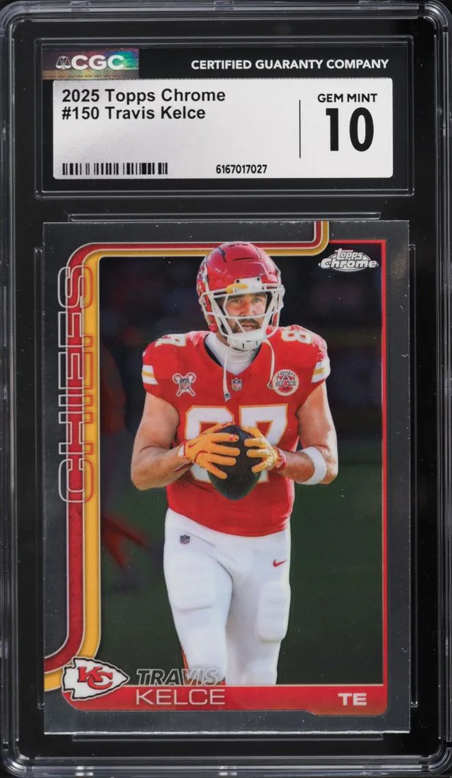 2025 Topps Chrome Travis Kelce #150 CGC 10 GEM MINT
