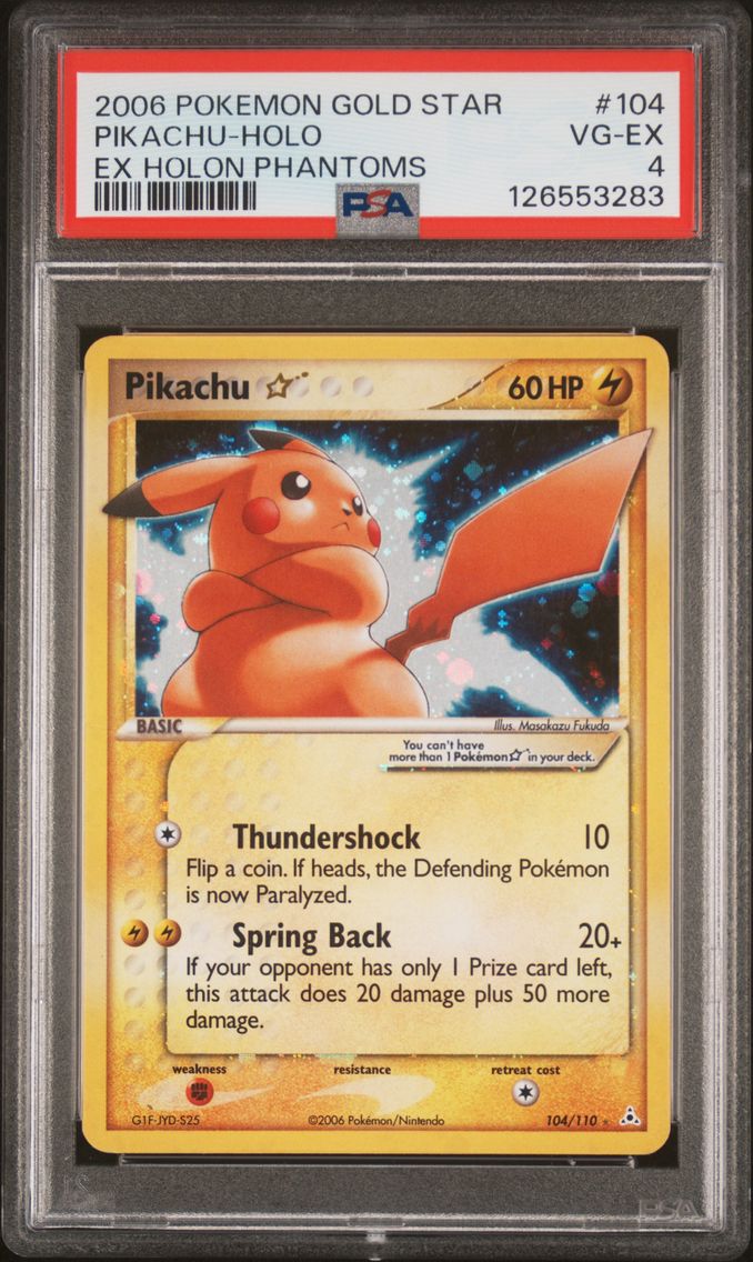 2006 #104 Pikachu-Holo PSA 4 EX Holon Phantoms Pokemon