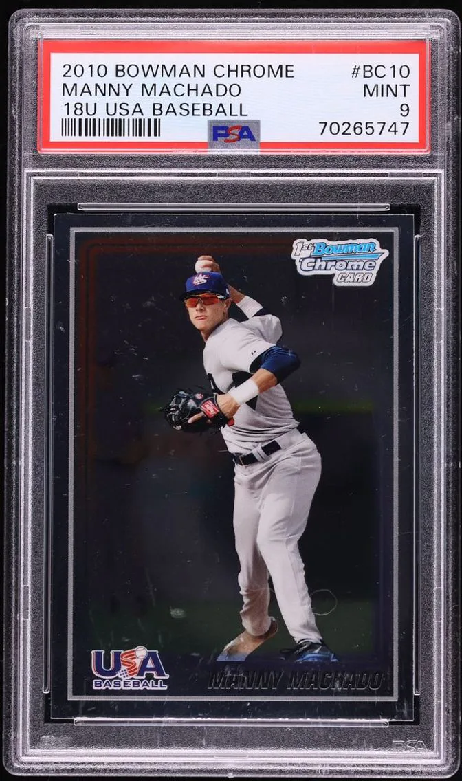 2010 Bowman Chrome USA Manny Machado PROSPECT #USA18-BC10 PSA 9 MINT