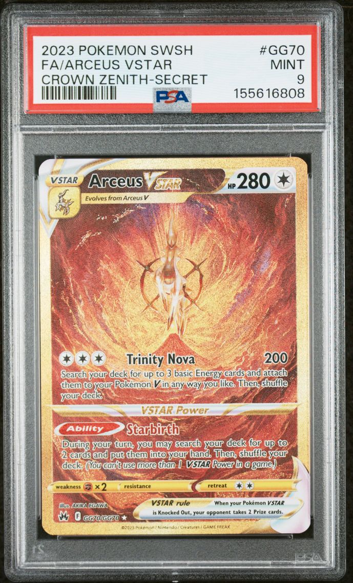 2023 #GG70 Full Art/Arceus Vstar PSA 9 Sword and Shield Crown Zenith
